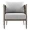 Armen Living Safari 4 Piece Outdoor Aluminum and Rope Seating Set with Gray Cushions SETODSABR - alternate 8